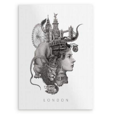 Tablou fara rama Londra Alb-Negru