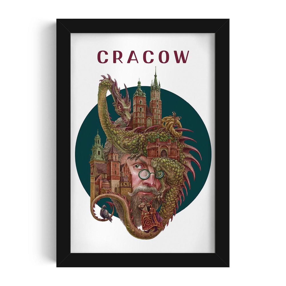 Tablou cu rama neagra Cracovia
