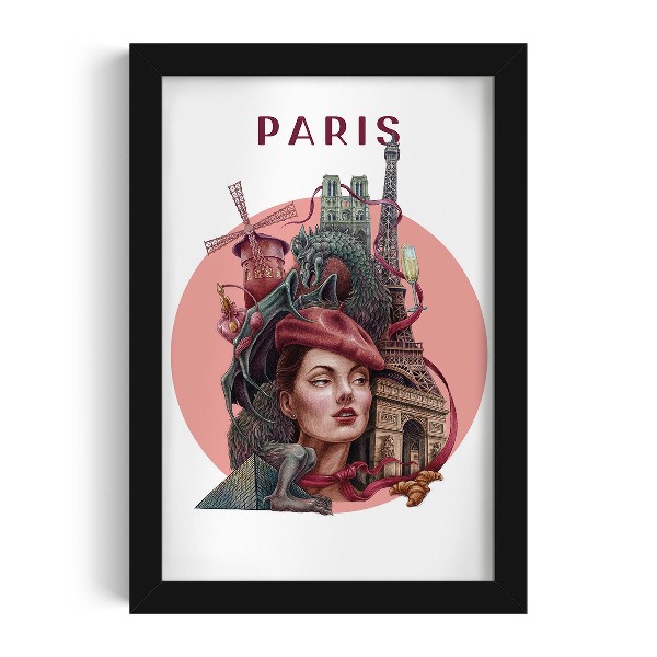 Tablou cu rama neagra Paris