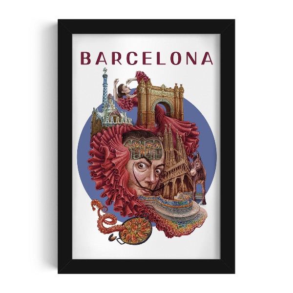 Tablou cu rama neagra de Alicja Kocurek Barcelona