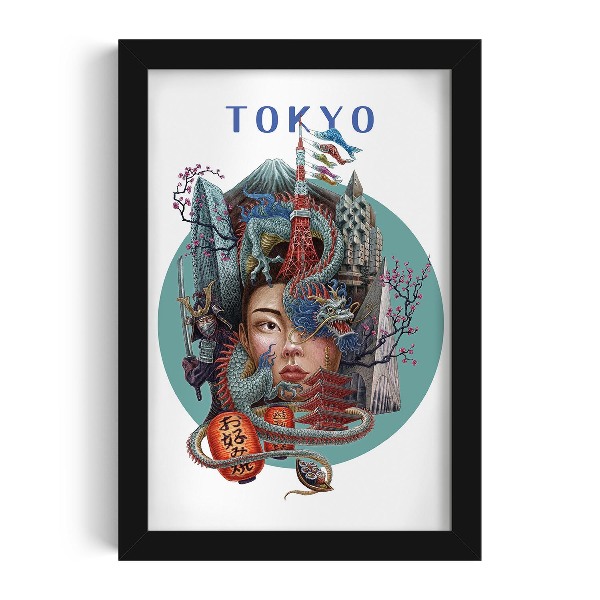 Tablou cu rama neagra Tokyo