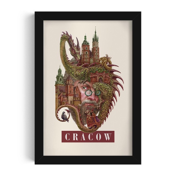 Tablou cu rama neagra Cracovia Vintage