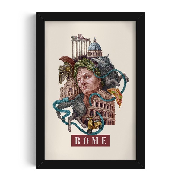 Tablou cu rama neagra Roma Vintage
