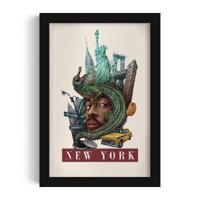 Tablou cu rama neagra New York Vintage