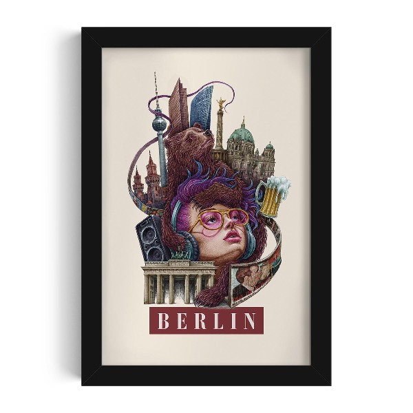 Tablou cu rama neagra de Alicja Kocurek Berlin Vintage