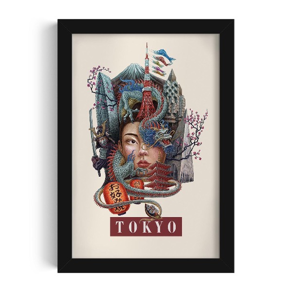 Tablou cu rama neagra Tokyo Vintage