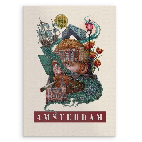 Tablou fara rama de alicja kocurek Amsterdam Vintage