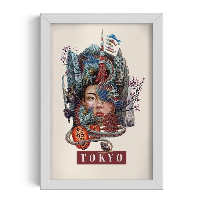 Tablou cu rama alba Tokyo Vintage