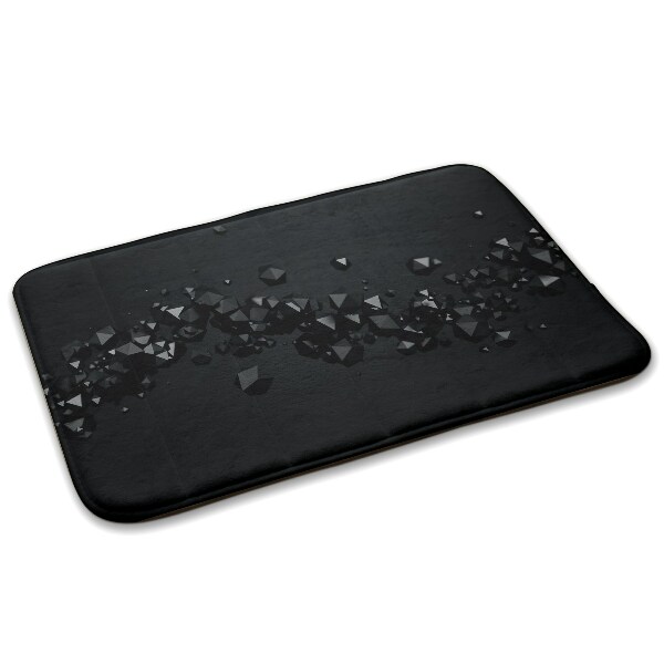 Covor modern confortabil Poliedre 3D negre