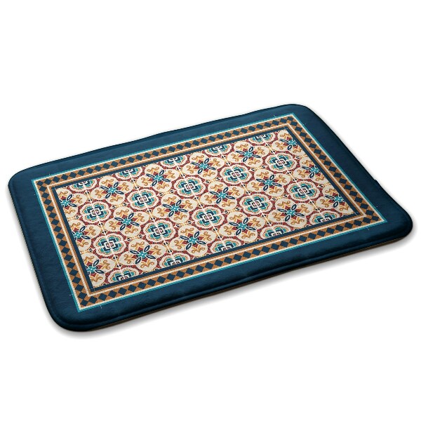 Covor dormitor Model geometric cu ornamente vegetale