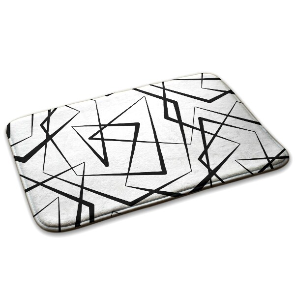 Covor hol Linii geometrice abstracte negre