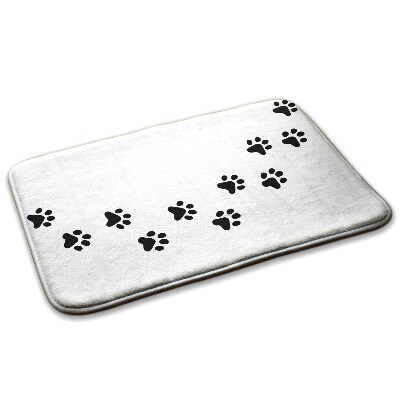  Covor mic dormitor Urme de labă pe fundal alb