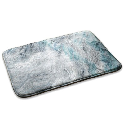  Covor antiderapant Model de marmură în nuanțe de gri și albastru