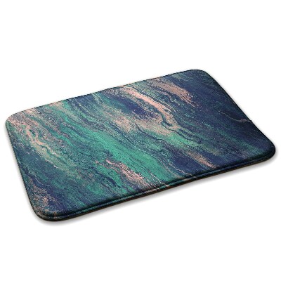  Covor bucătărie antiderapant Valuri de marmură verzi și albastre