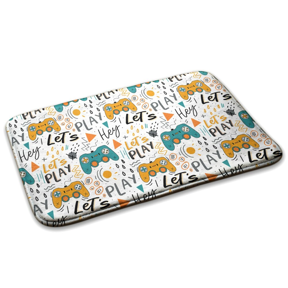  Covor modern confortabil „Controlere de joc și subtitrări «Hai să jucăm»”