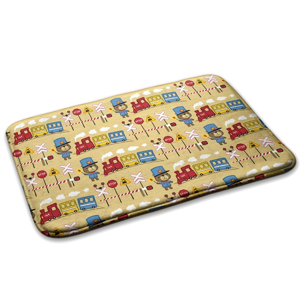  Covor copii Trenul și ursulețul de pluș