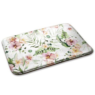  Covor mic Motiv floral cu frunze și flori