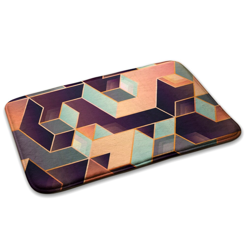  Covor dormitor Model de marmură albastră și gri.