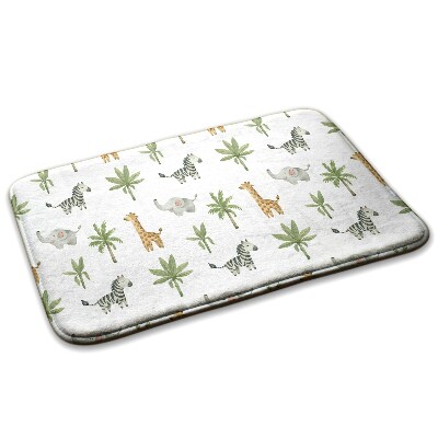  Covor mic dormitor Animale de safari și plante tropicale