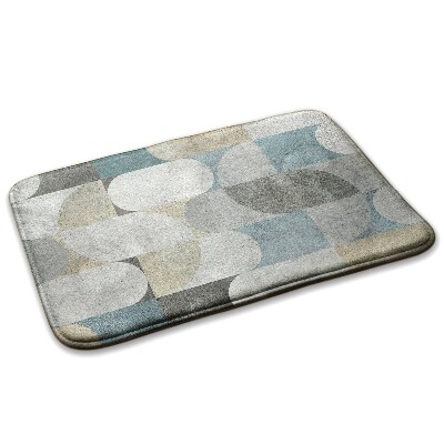  Covor mic dormitor Model geometric cu semicercuri și dreptunghiuri