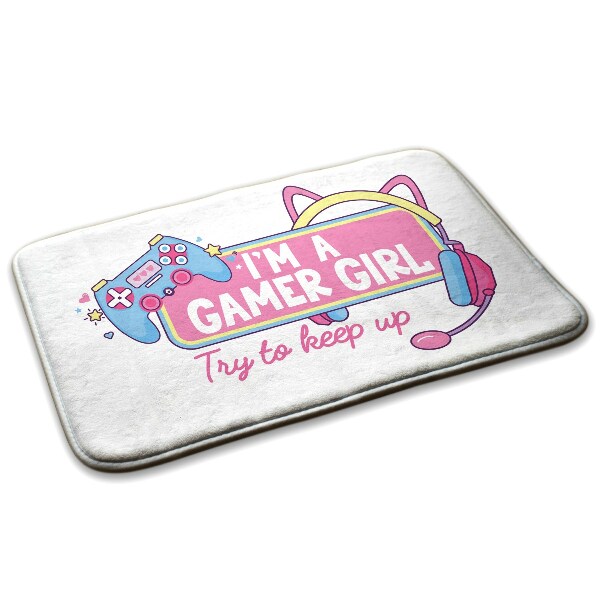 Covor bucătărie confortabil Grafică de fată gamer