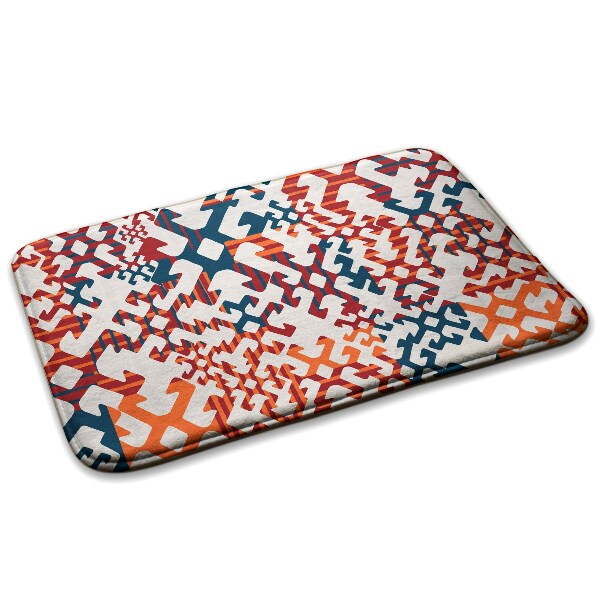 Covor mic dormitor Forme geometrice colorate în stil Escher