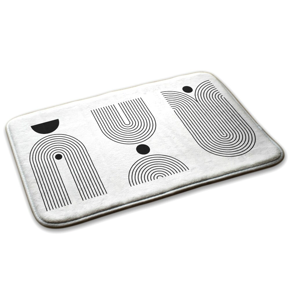  Covor mic Linii geometrice și forme semicirculare