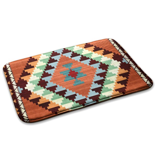 Covor mic dormitor Model geometric în stil aztec