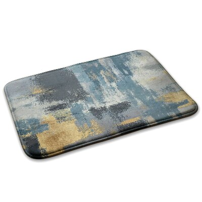  Covor bucătărie antiderapant Pete abstracte în nuanțe de albastru și auriu