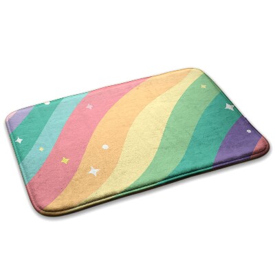  Covor hol Valuri colorate de curcubeu