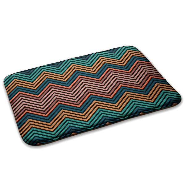 Covor hol Zig-zag în dungi colorate