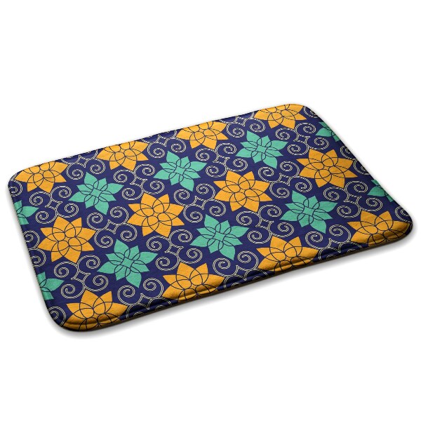 Covor bucătărie confortabil Flori cu model geometric