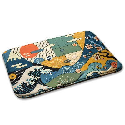  Covor antiderapant Arta japoneză Valuri