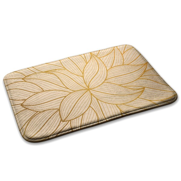 Covor antiderapant Model floral cu petale cu frunze