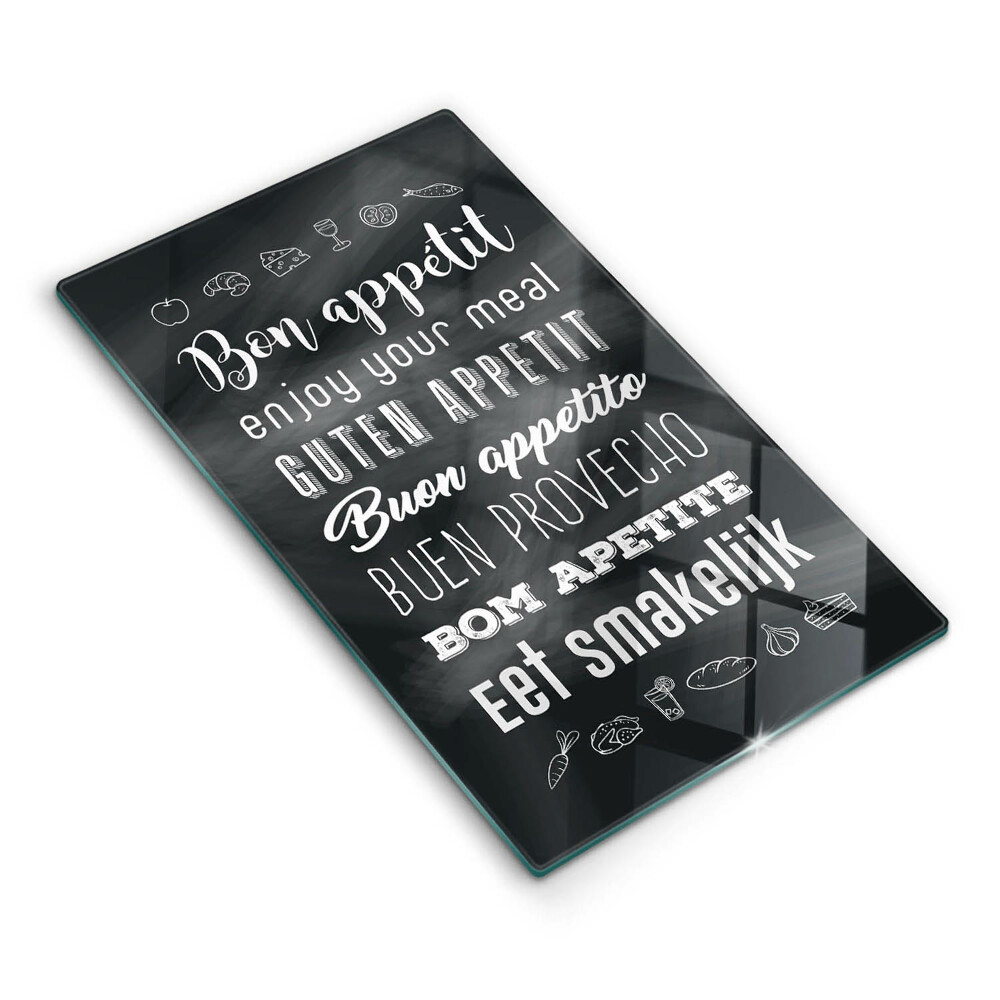 Tocător din sticlă decorativ Semn de bucătărie, maximă