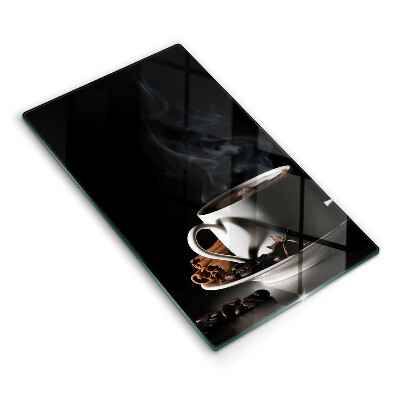 Tocător sticlă decorativ O ceașcă de cafea fierbinte