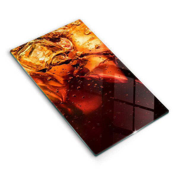 Tocător din sticlă decorativ Băutură cola cu gheață