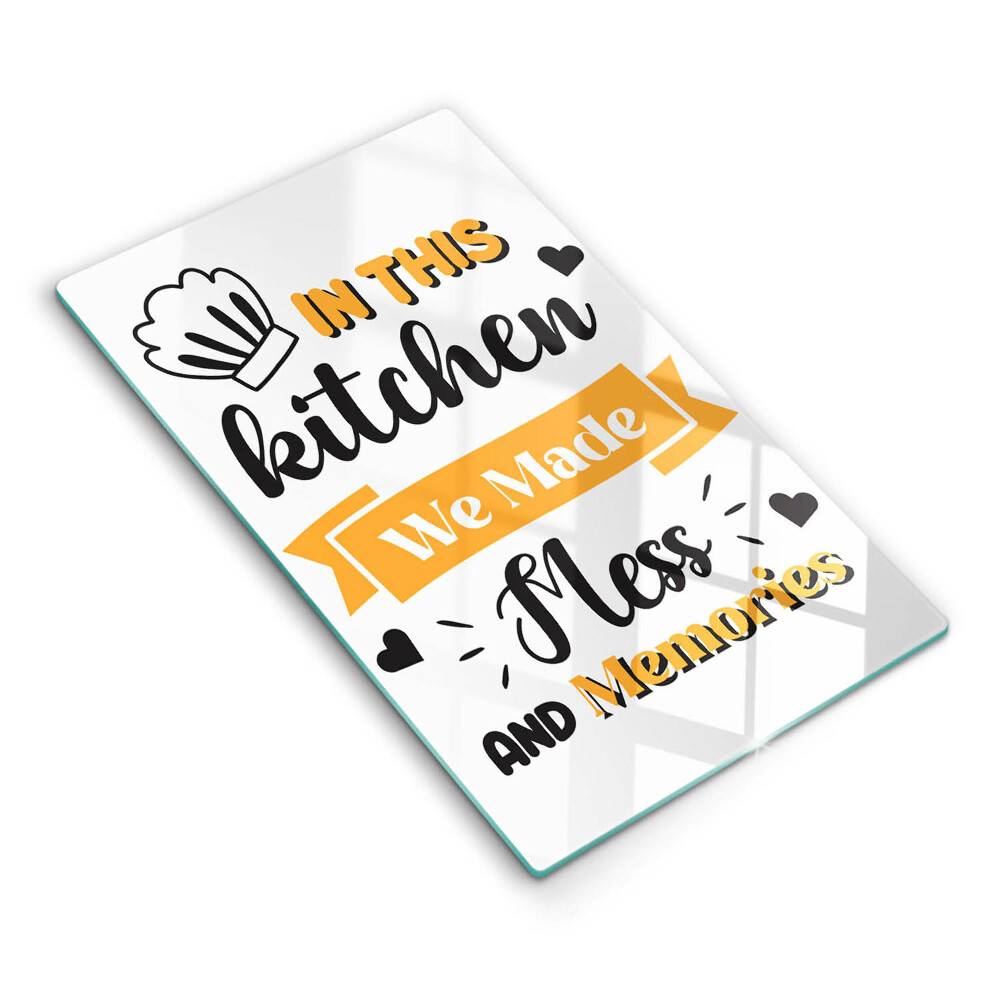 Tocător de bucătărie decorativ În bucătăria asta am făcut mizerie și amintiri