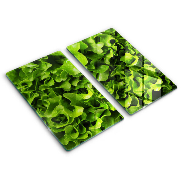 Tocător din sticlă Frunze de salată verde 2 buc.