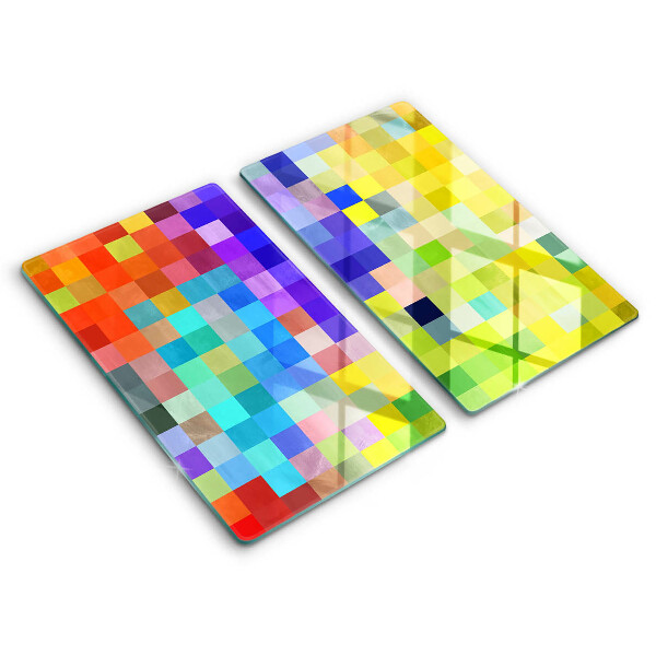 Tocător de bucătărie Pixeli pătrați colorați 2 buc.