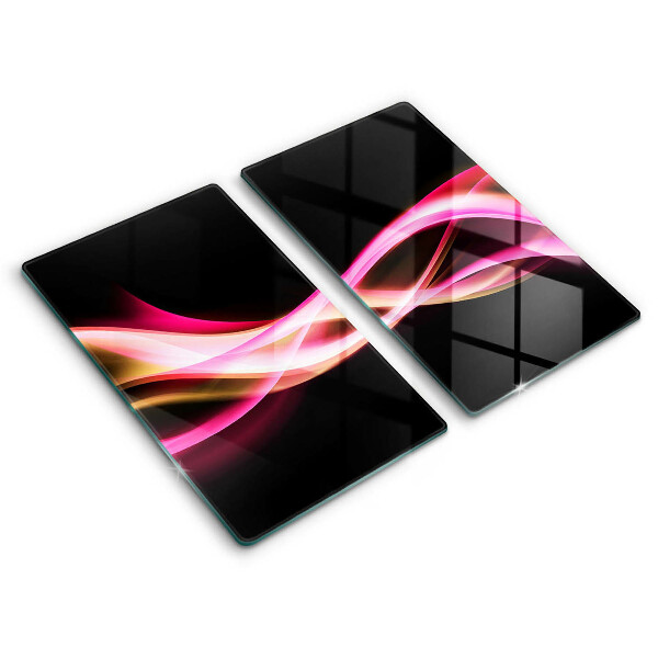 Tocător din sticlă Fum neon abstract 2 buc.