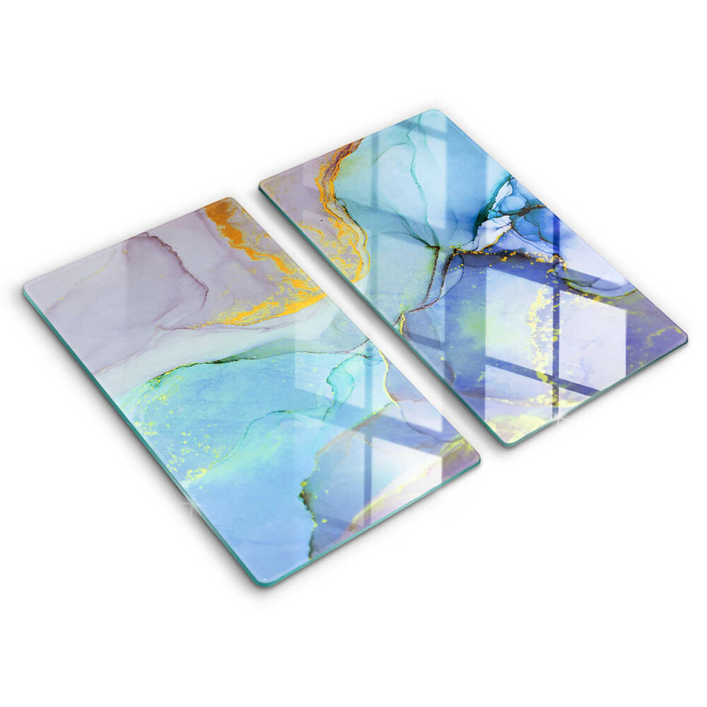 Tocător din sticlă Aur de piatră crăpat 2 buc.