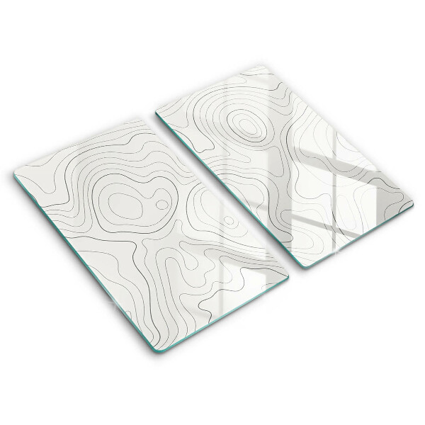 Tocător de bucătărie Design artistic liniar 2 buc.