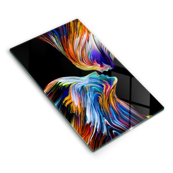 Tocător din sticlă Sărut abstract