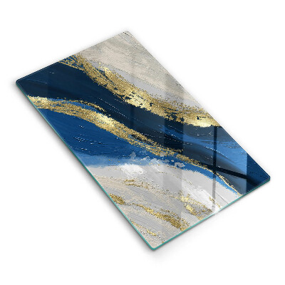 Tocător din sticlă Textură cu aur