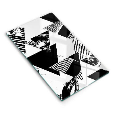 Tocător din sticlă Triunghiuri geometrice