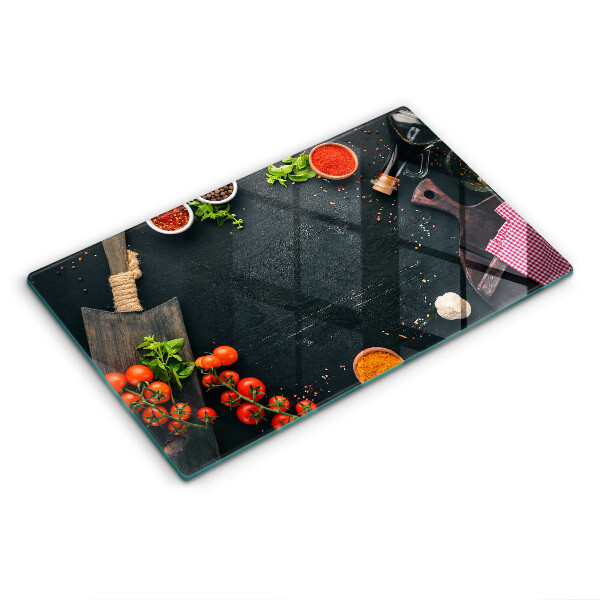 Tocător din sticlă decorativ Roșii cherry
