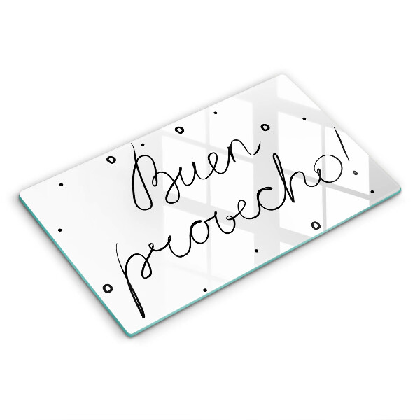 Tocător de bucătărie decorativ Inscripția Buen provecho!