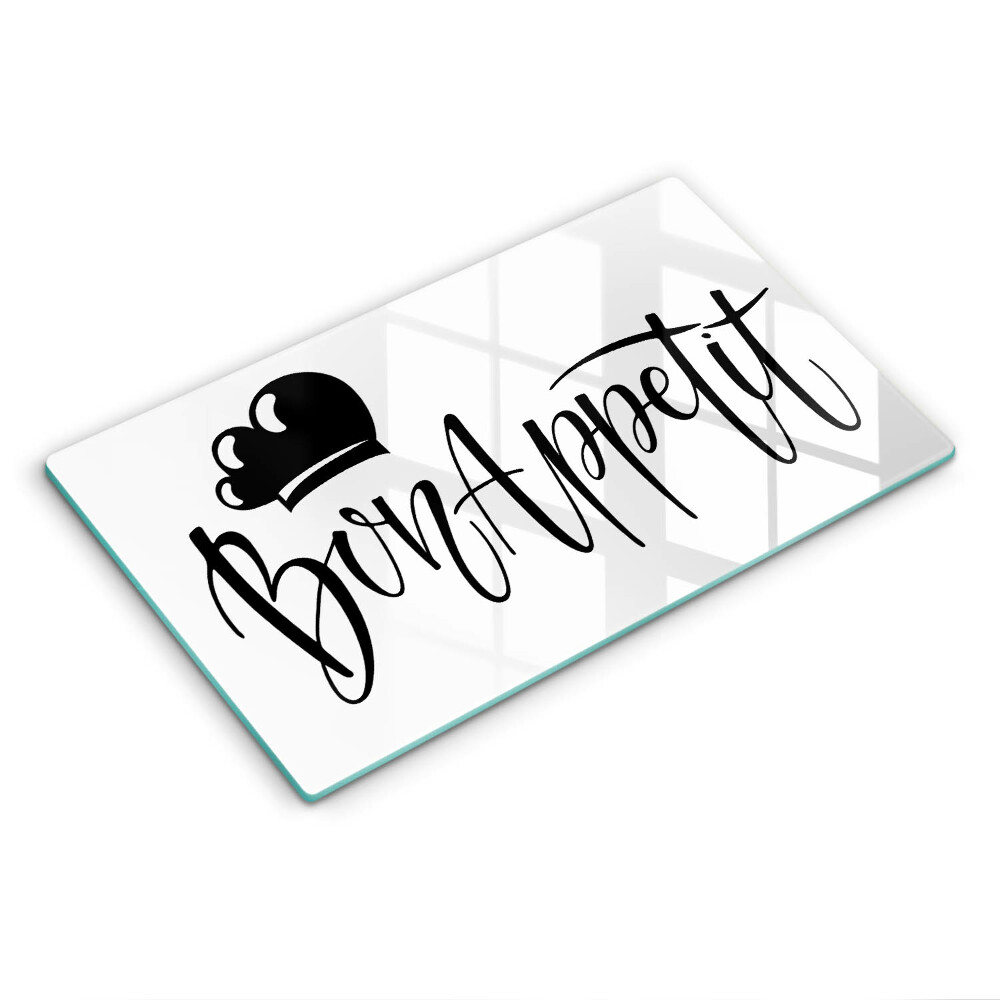 Tocător sticlă decorativ Inscripția Poftă bună