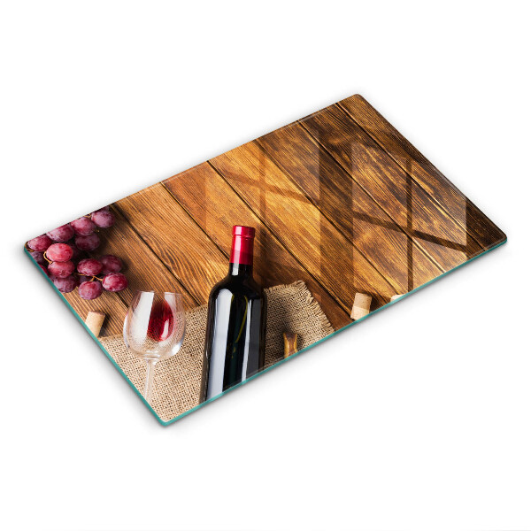 Tocător de bucătărie decorativ O sticlă de vin roșu